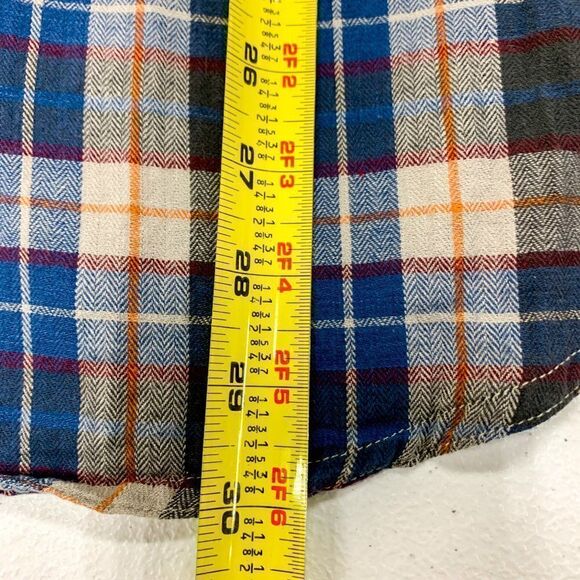 Propper Blend Flannel Shirt Young Mens XXL Blue Gray Plaid Outdoor Lumberjack - Picture 12 of 13